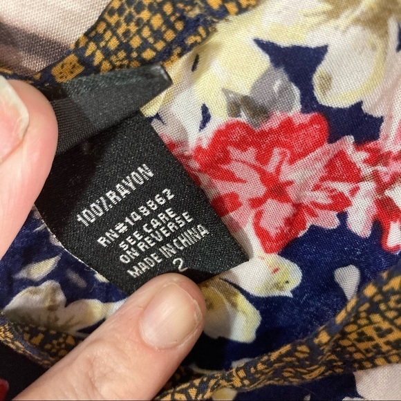 Torrid Floral Lace Up Back Challis Swing Cami - Picture 11 of 11